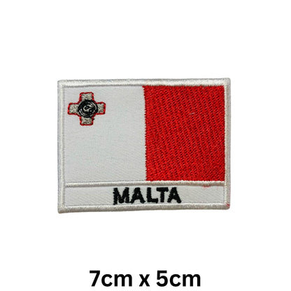 National Country Flag Iron On Patch, Set of 3, Embroidered Fabric Applique, 7cm x 5cm, Rectangular, United Kingdom Theme, for Jackets, Bags, Hats and Crafts (A-J)