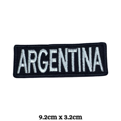 Argentina Flag Embroidered Patches, Iron-On/Sew-On Applique, Shield, Round, Heart and Rectangle Flag Badges for Jackets, Bags, Uniforms, Various Sizes