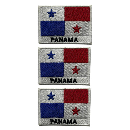 National Country Flag Iron On Patch, Set of 3, Embroidered Fabric Applique, 7cm x 5cm, Rectangular, United Kingdom Theme, for Jackets, Bags, Hats and Crafts (A-J)