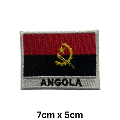 National Country Flag Iron On Patch, Set of 3, Embroidered Fabric Applique, 7cm x 5cm, Rectangular, United Kingdom Theme, for Jackets, Bags, Hats and Crafts (A-J)