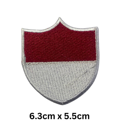 Monaco Flag Embroidered Patch Set, Iron-On or Sew-On Applique Badges, Rectangle Shield Round Heart Shapes, for Jackets, Backpacks, Hats, Uniforms and Various Sizes
