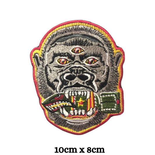 King Kong Gorilla Animal Embroidery Iron-On Patches for Clothing Sew-On Applique for DIY Crafts Denim Jackets Jeans Backpacks