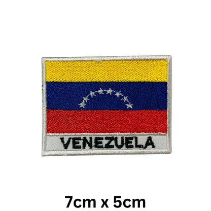 National Country Flag Iron On Patch, Set of 3, Embroidered Fabric Applique, 7cm x 5cm, Rectangular, United Kingdom Theme, for Jackets, Bags, Hats and Crafts (A-J)