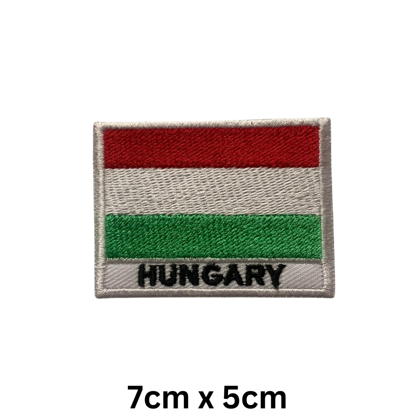 National Country Flag Iron On Patch, Set of 3, Embroidered Fabric Applique, 7cm x 5cm, Rectangular, United Kingdom Theme, for Jackets, Bags, Hats and Crafts (A-J)