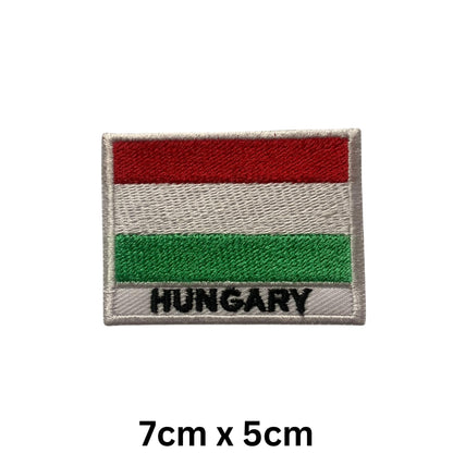 National Country Flag Iron On Patch, Set of 3, Embroidered Fabric Applique, 7cm x 5cm, Rectangular, United Kingdom Theme, for Jackets, Bags, Hats and Crafts (A-J)