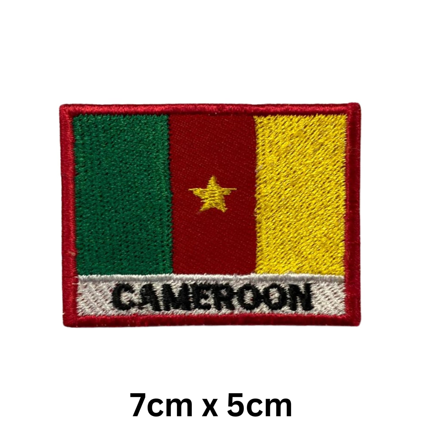 National Country Flag Iron On Patch, Set of 3, Embroidered Fabric Applique, 7cm x 5cm, Rectangular, United Kingdom Theme, for Jackets, Bags, Hats and Crafts (A-J)