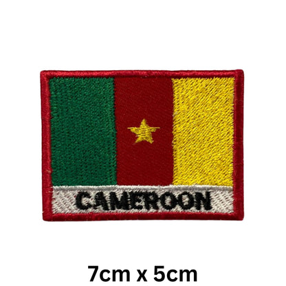 National Country Flag Iron On Patch, Set of 3, Embroidered Fabric Applique, 7cm x 5cm, Rectangular, United Kingdom Theme, for Jackets, Bags, Hats and Crafts (A-J)