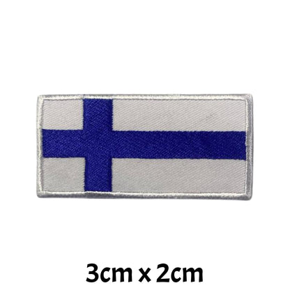 All Country Flag Patches (3 × 2 cm), Embroidered Iron-On/Sew On National Flags, Badge Traveler Gift Patch for Jacket, Backpack, Hat DIY Craft