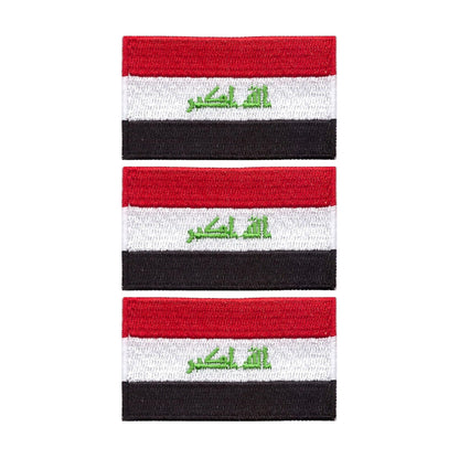 3 Pieces All Countries Flag Patches, 7×4 cm Embroidered Iron-On/Sew On National Flags, World Country Badge Appliques for Vest, Jacket, Backpack, Hat,(A-J)