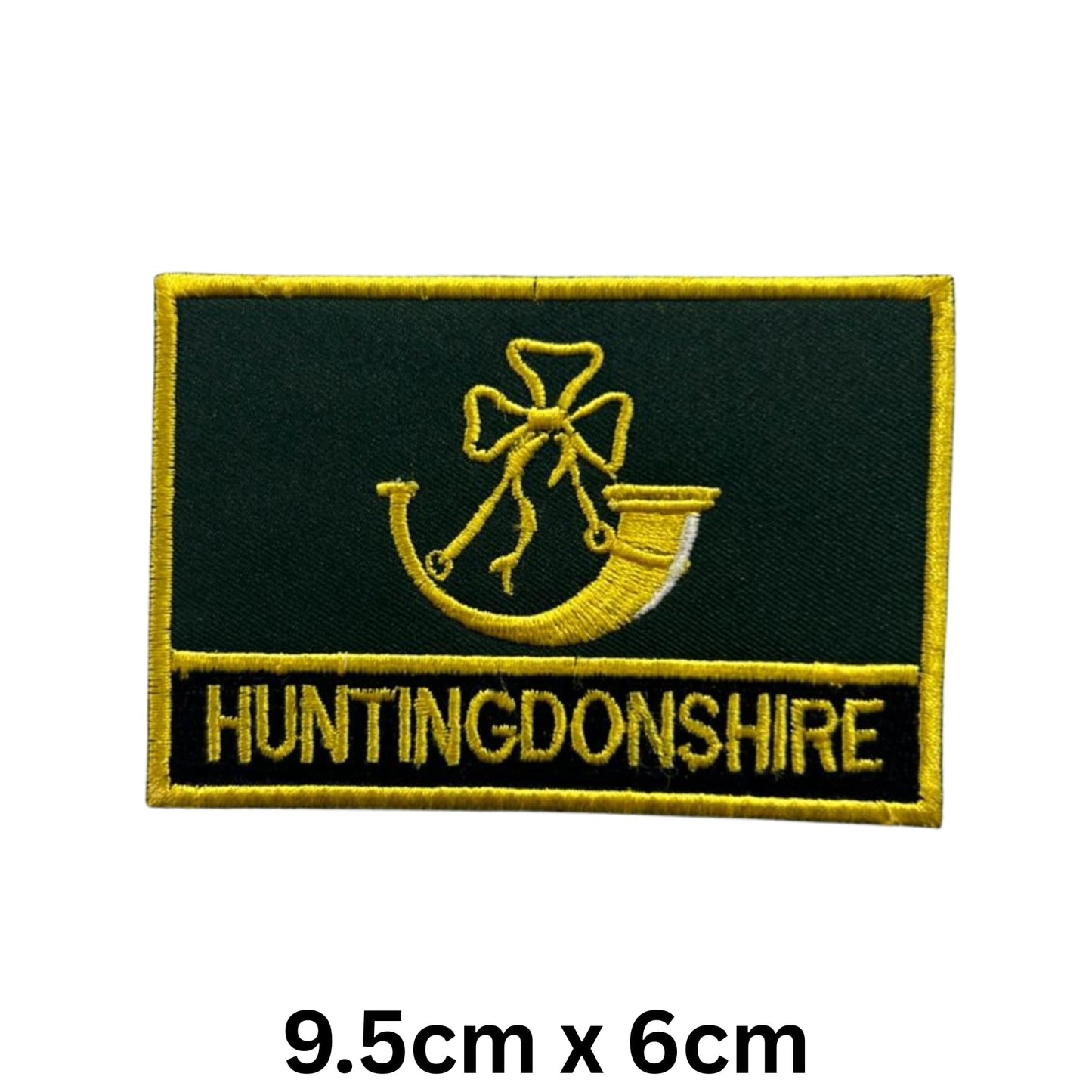 UK County Flag Patch 9.5cm x 6cm Embroidered Iron On/Sew On Badge Durable Fabric Applique for Jackets, Backpacks, Hats, and Clothing