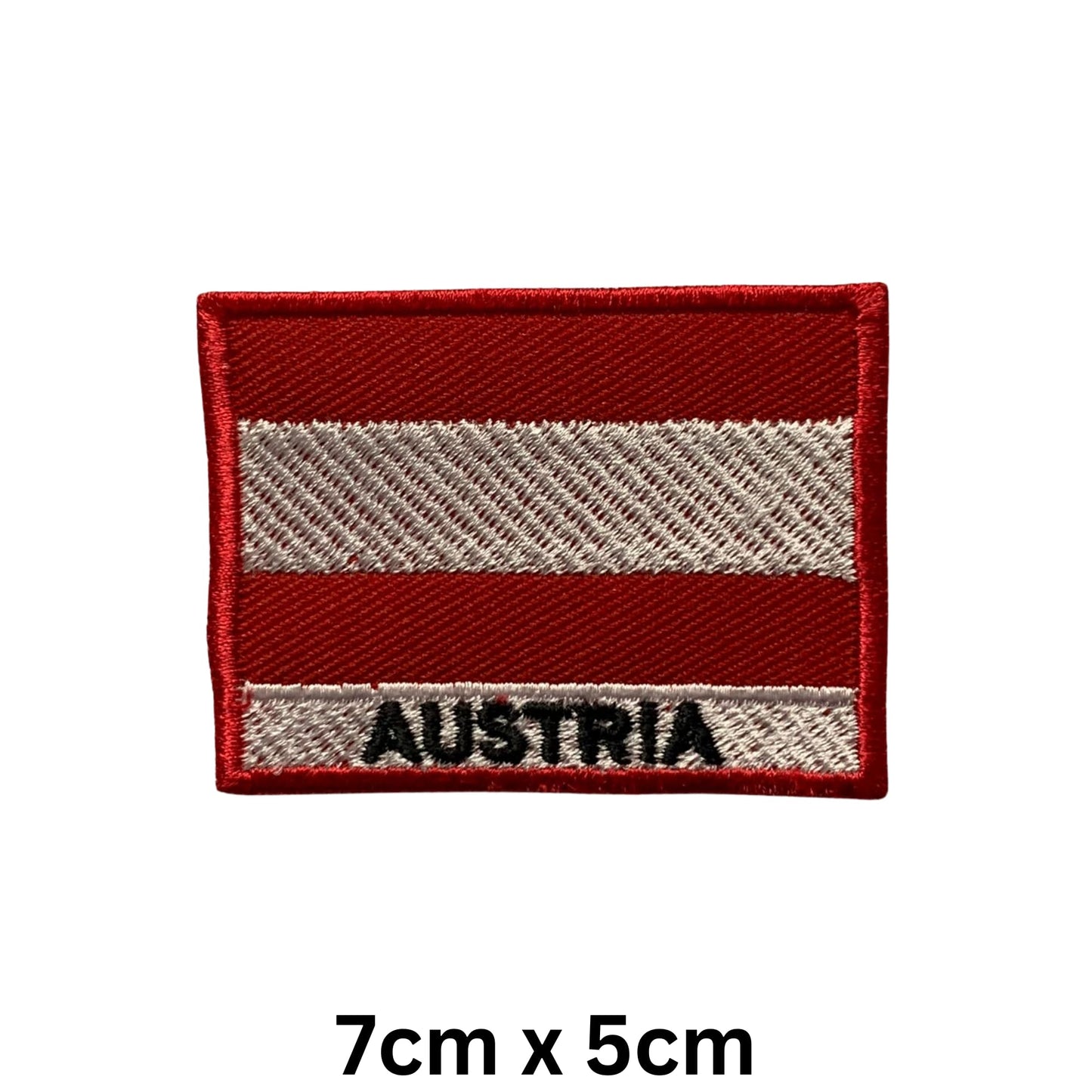 National Country Flag Iron On Patch, Set of 3, Embroidered Fabric Applique, 7cm x 5cm, Rectangular, United Kingdom Theme, for Jackets, Bags, Hats and Crafts (A-J)