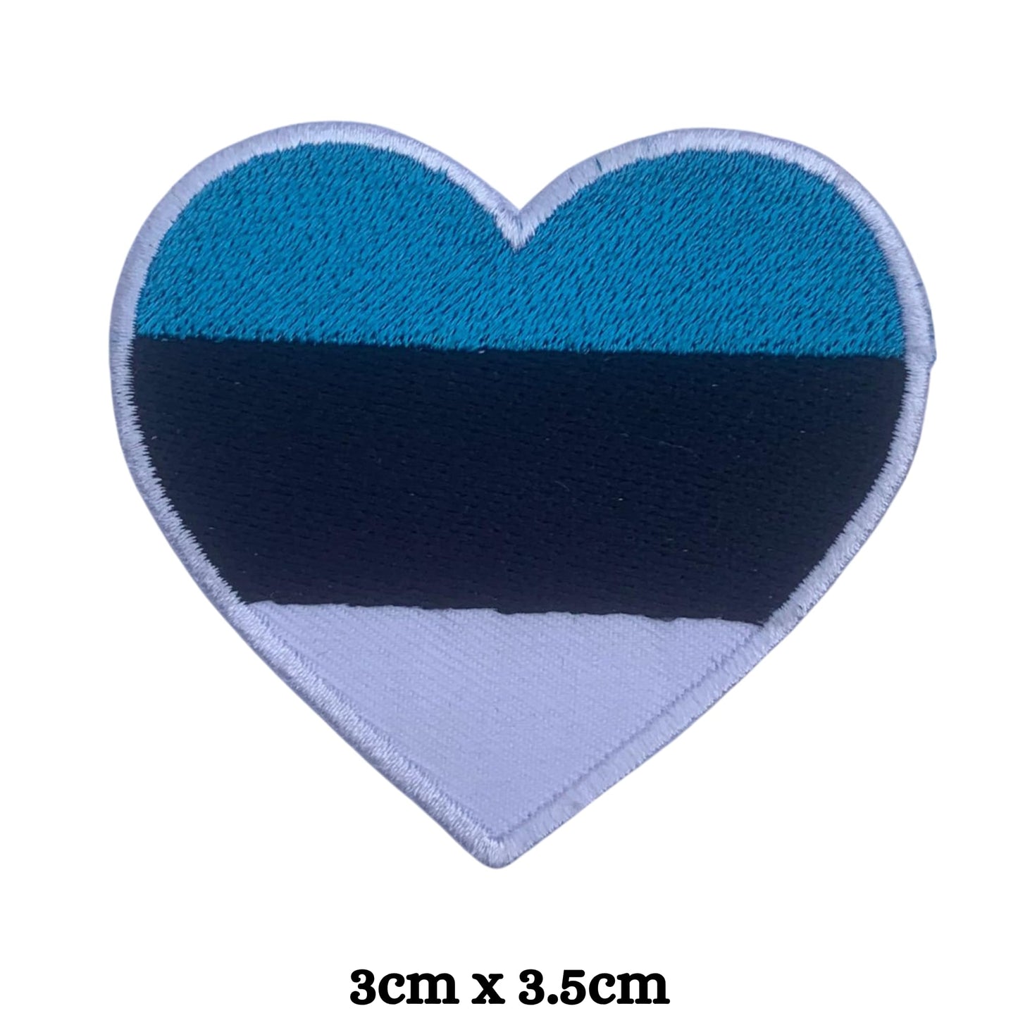 Estonia Flag Embroidered Patch Set, Iron-On or Sew-On Applique Badges, Rectangle Shield Round Heart Shapes, for Jackets, Backpacks, Hats, Uniforms and Various Sizes