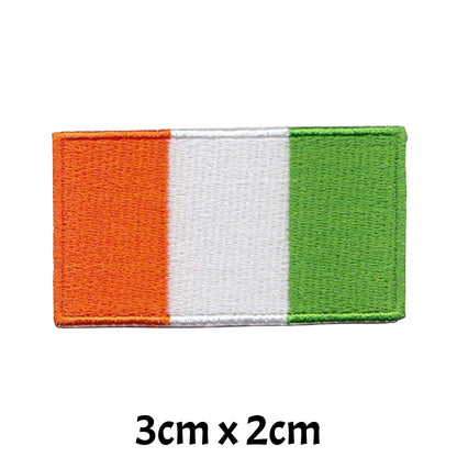 All Country Flag Patches (3 × 2 cm), Embroidered Iron-On/Sew On National Flags, Badge Traveler Gift Patch for Jacket, Backpack, Hat DIY Craft