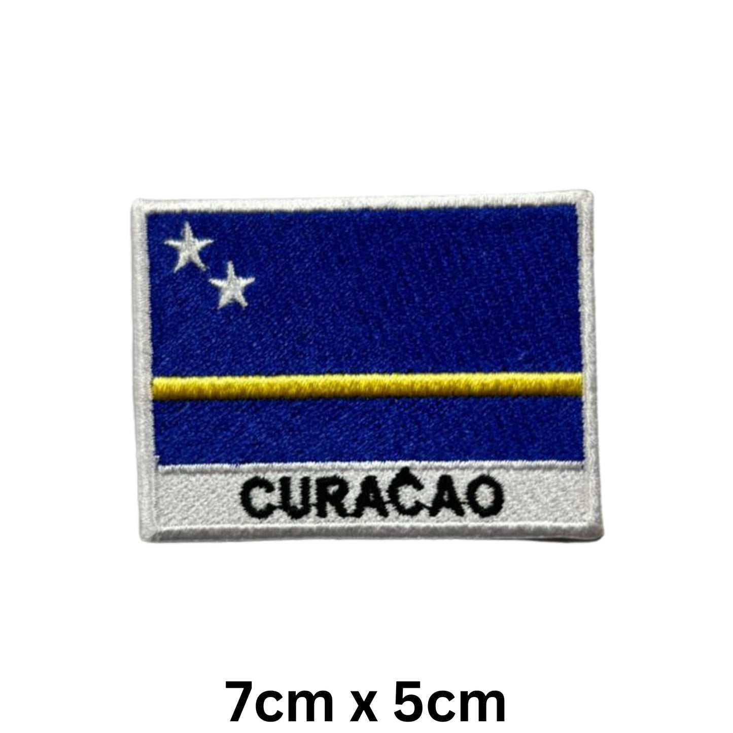 National Country Flag Iron On Patch, Set of 3, Embroidered Fabric Applique, 7cm x 5cm, Rectangular, United Kingdom Theme, for Jackets, Bags, Hats and Crafts (A-J)