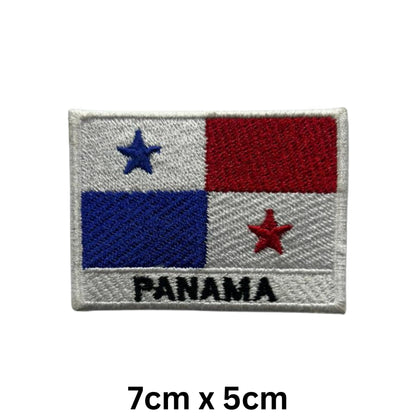 National Country Flag Iron On Patch, Set of 3, Embroidered Fabric Applique, 7cm x 5cm, Rectangular, United Kingdom Theme, for Jackets, Bags, Hats and Crafts (A-J)