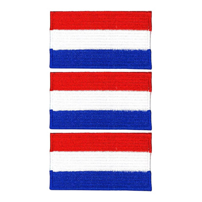3 Pieces All Countries Flag Patches, 7×4 cm Embroidered Iron-On/Sew On National Flags, World Country Badge Appliques for Vest, Jacket, Backpack, Hat, (K-S)