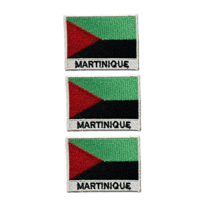 National Country Flag Iron On Patch, Set of 3, Embroidered Fabric Applique, 7cm x 5cm, Rectangular, United Kingdom Theme, for Jackets, Bags, Hats and Crafts (A-J)