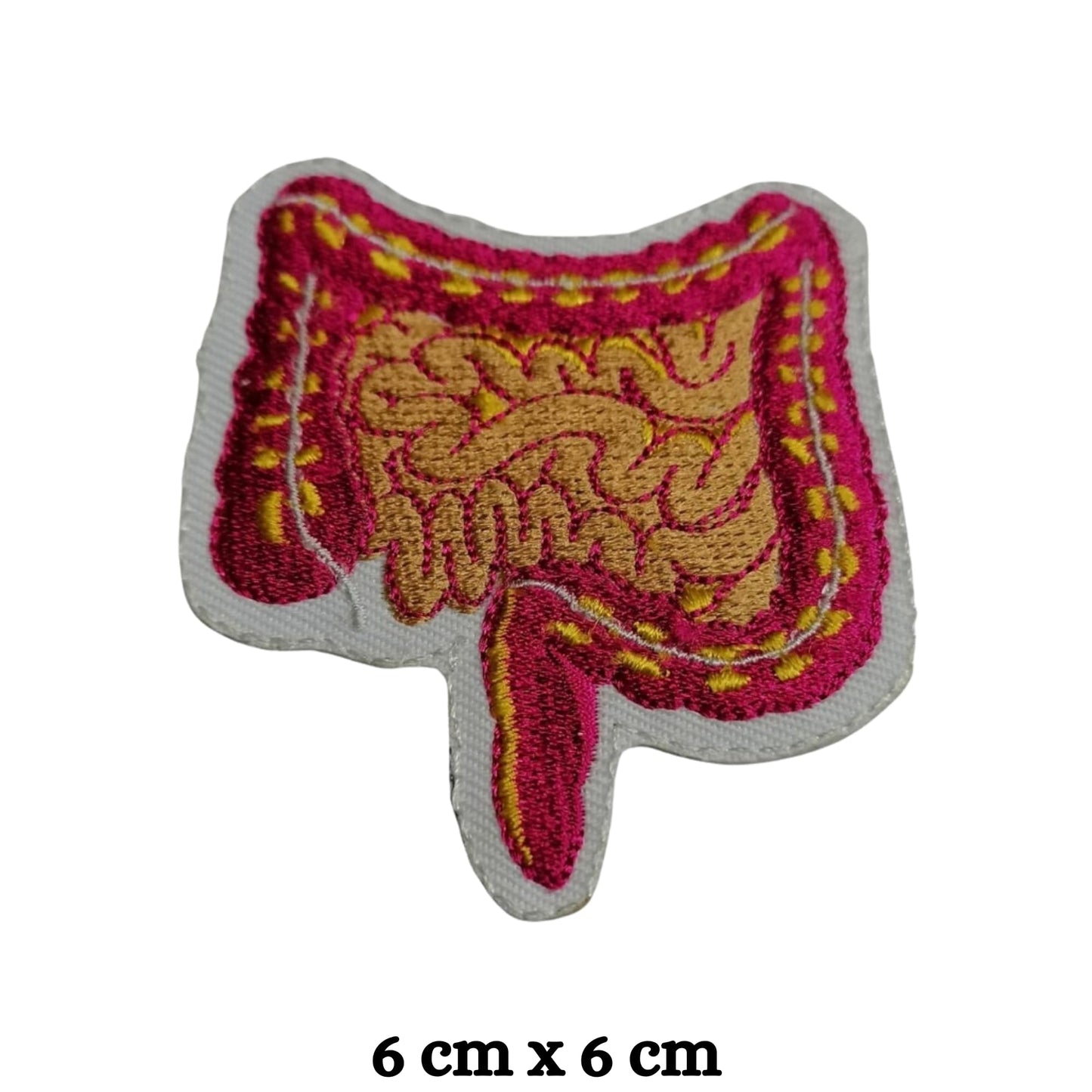 intestine Embroidery Iron-On Patches for Clothing Sew-On Applique for DIY Crafts Denim Jackets Jeans Backpacks