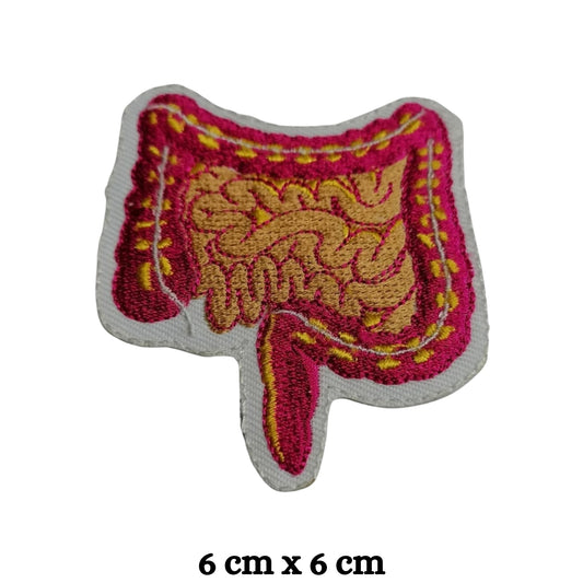 intestine Embroidery Iron-On Patches for Clothing Sew-On Applique for DIY Crafts Denim Jackets Jeans Backpacks