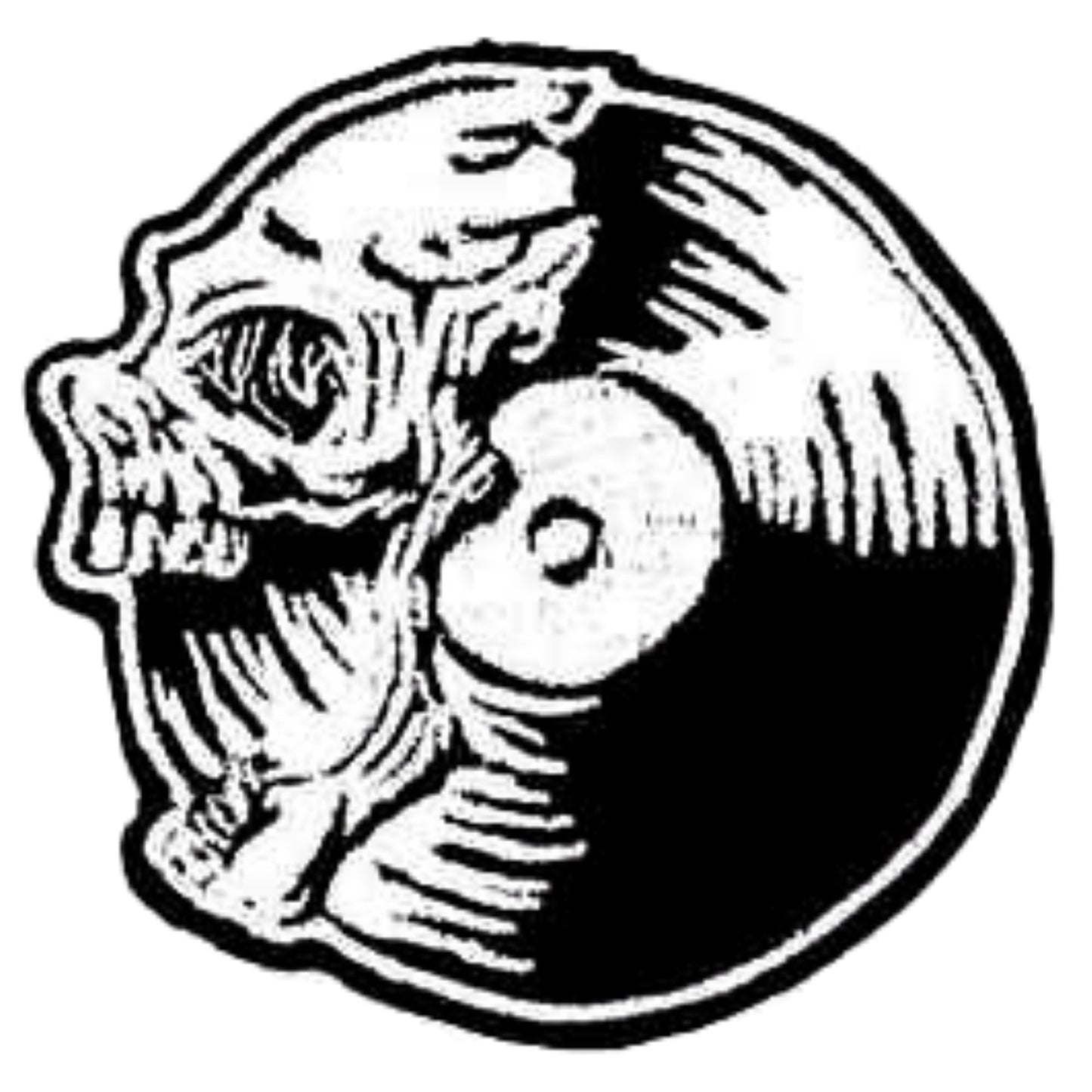 Roaring Skull Embroidery Iron-On Patches for Clothing Sew-On Applique for DIY Crafts Denim Jackets Jeans Backpacks