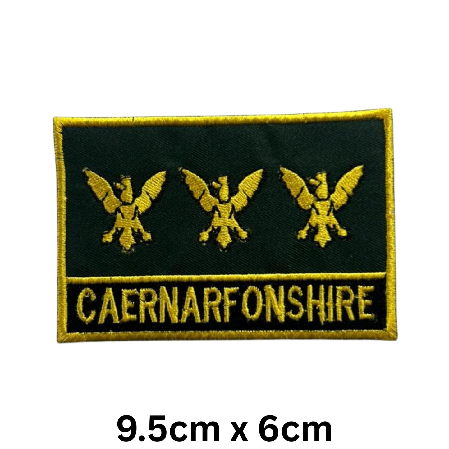UK County Flag Patch 9.5cm x 6cm Embroidered Iron On/Sew On Badge Durable Fabric Applique for Jackets, Backpacks, Hats, and Clothing