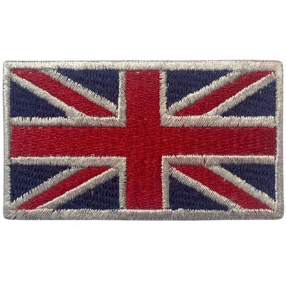 UK and England National Flag Embroidered Patches – Iron On/Sew On Badge in Different Shapes and Various Sizes for Jackets, Backpacks, Hats and DIY Crafts.