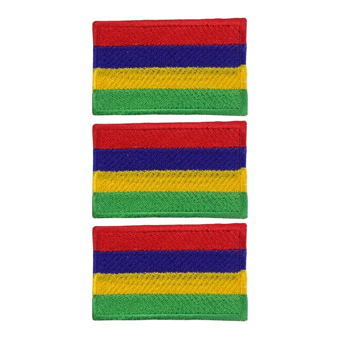 3 Pieces All Countries Flag Patches, 7×4 cm Embroidered Iron-On/Sew On National Flags, World Country Badge Appliques for Vest, Jacket, Backpack, Hat,(A-J)