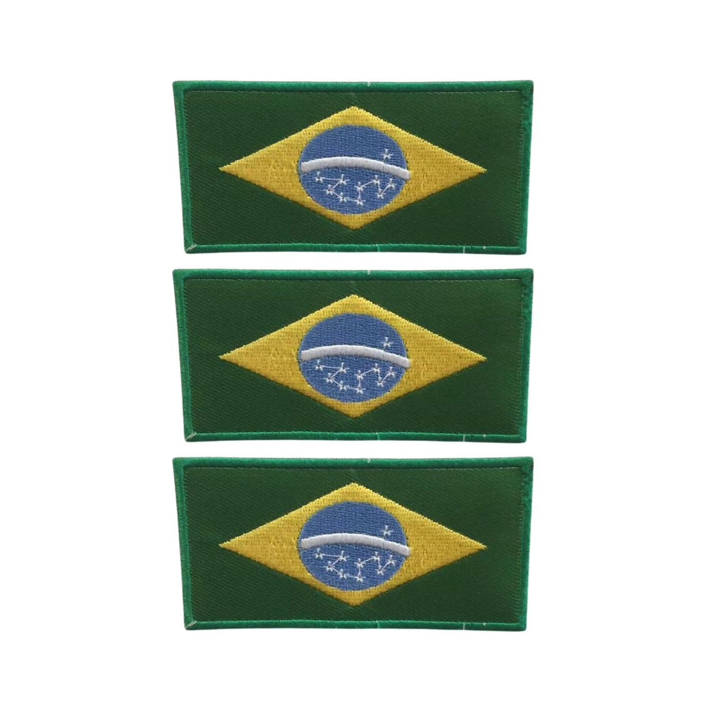 3 Pieces All Countries Flag Patches, 7×4 cm Embroidered Iron-On/Sew On National Flags, World Country Badge Appliques for Vest, Jacket, Backpack, Hat,(A-J)