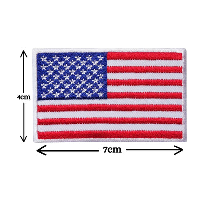 3 Pieces All Countries Flag Patches, 7×4 cm Embroidered Iron-On/Sew On National Flags, World Country Badge Appliques for Vest, Jacket, Backpack, Hat, (K-S)