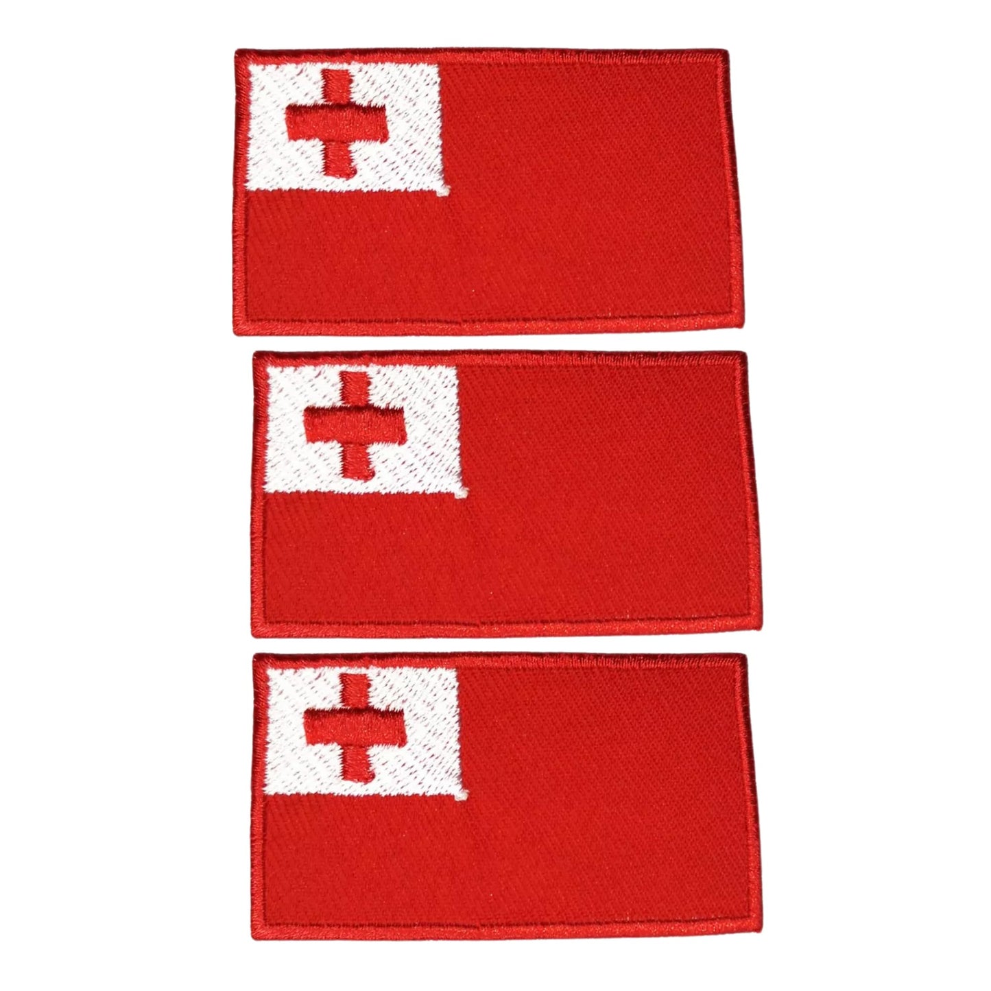 3 Pieces All Countries Flag Patches, 7×4 cm Embroidered Iron-On/Sew On National Flags, World Country Badge Appliques for Vest, Jacket, Backpack, Hat, (T-Z)