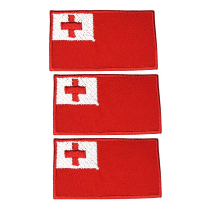 3 Pieces All Countries Flag Patches, 7×4 cm Embroidered Iron-On/Sew On National Flags, World Country Badge Appliques for Vest, Jacket, Backpack, Hat, (T-Z)