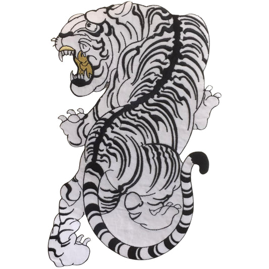 Roaring Tiger Embroidery Sew-On Patches for Clothing Sew-On Applique for DIY Crafts Denim Jackets Jeans Backpacks
