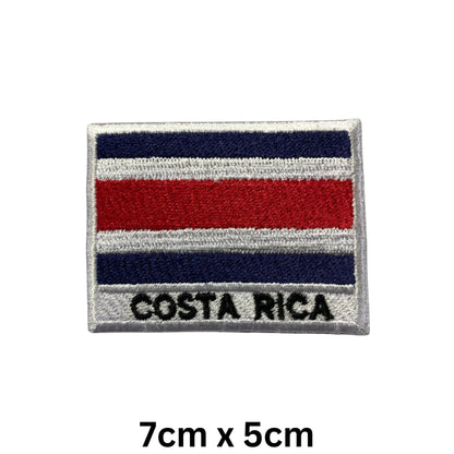 National Country Flag Iron On Patch, Set of 3, Embroidered Fabric Applique, 7cm x 5cm, Rectangular, United Kingdom Theme, for Jackets, Bags, Hats and Crafts (A-J)