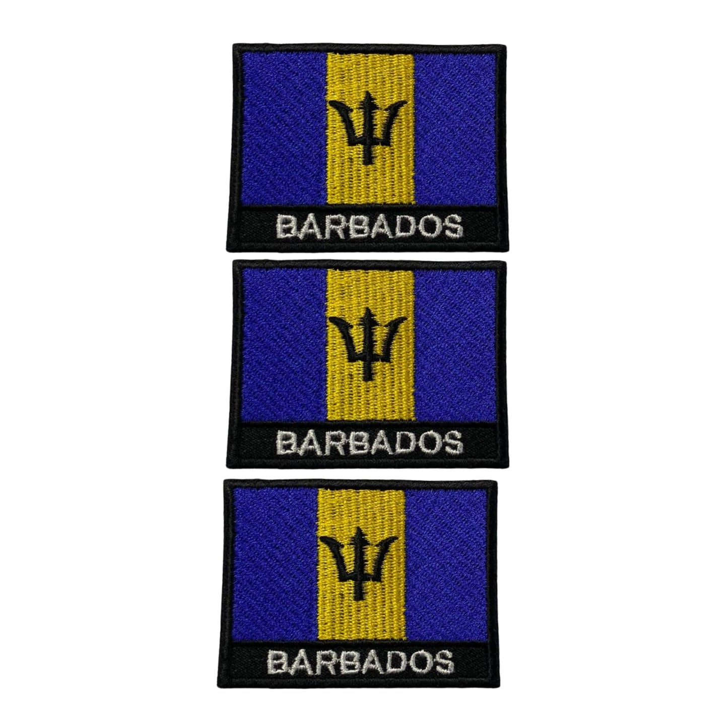 National Country Flag Iron On Patch, Set of 3, Embroidered Fabric Applique, 7cm x 5cm, Rectangular, United Kingdom Theme, for Jackets, Bags, Hats and Crafts (A-J)