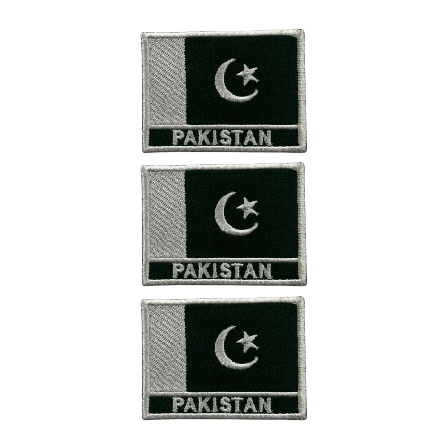 National Country Flag Iron On Patch, Set of 3, Embroidered Fabric Applique, 7cm x 5cm, Rectangular, United Kingdom Theme, for Jackets, Bags, Hats and Crafts (A-J)