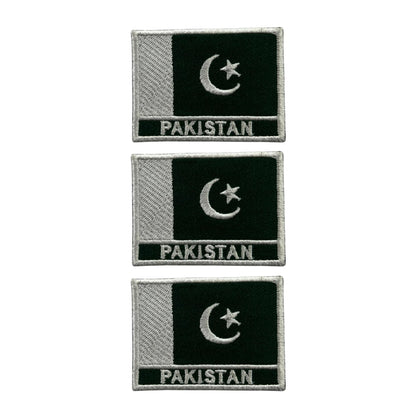 National Country Flag Iron On Patch, Set of 3, Embroidered Fabric Applique, 7cm x 5cm, Rectangular, United Kingdom Theme, for Jackets, Bags, Hats and Crafts (A-J)