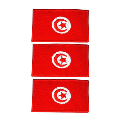 3 Pieces All Countries Flag Patches, 7×4 cm Embroidered Iron-On/Sew On National Flags, World Country Badge Appliques for Vest, Jacket, Backpack, Hat,(A-J)