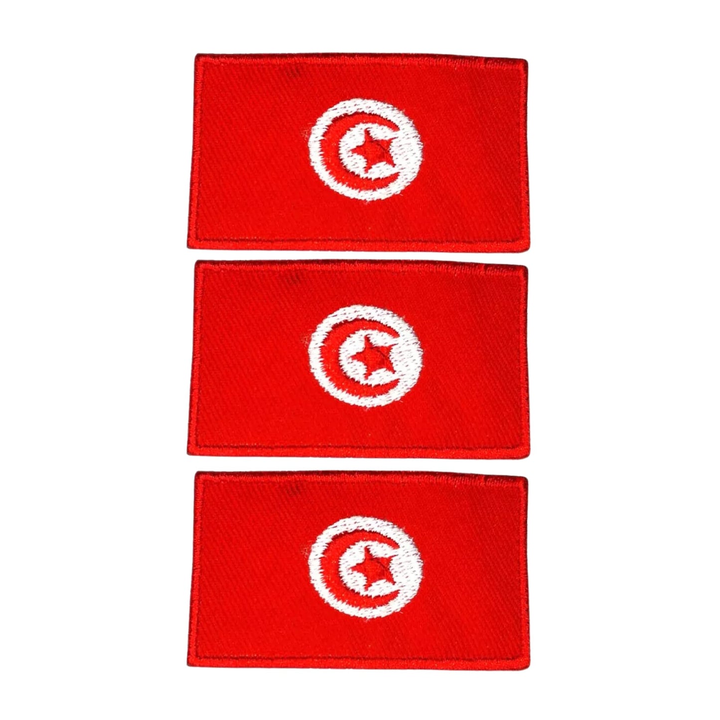 3 Pieces All Countries Flag Patches, 7×4 cm Embroidered Iron-On/Sew On National Flags, World Country Badge Appliques for Vest, Jacket, Backpack, Hat, (K-S)