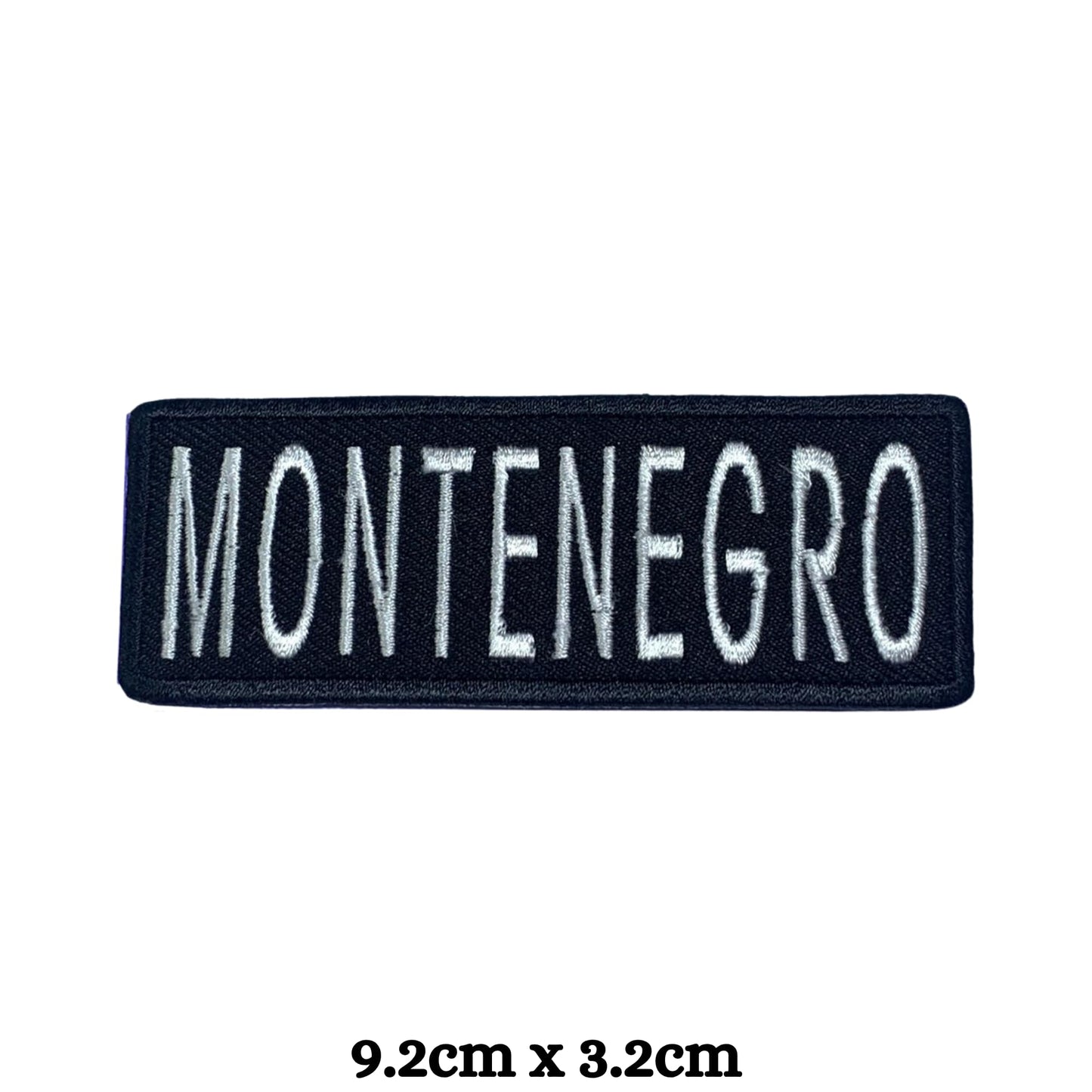 Montenegro Flag Embroidered Patch Set, Iron-On or Sew-On Applique Badges, Rectangle Shield Round Heart Shapes, for Jackets, Backpacks, Hats, Uniforms and Various Sizes