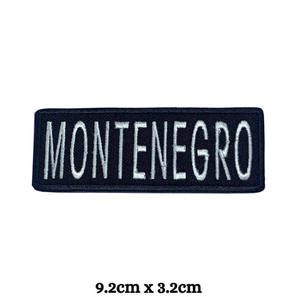 Montenegro Flag Embroidered Patch Set, Iron-On or Sew-On Applique Badges, Rectangle Shield Round Heart Shapes, for Jackets, Backpacks, Hats, Uniforms and Various Sizes