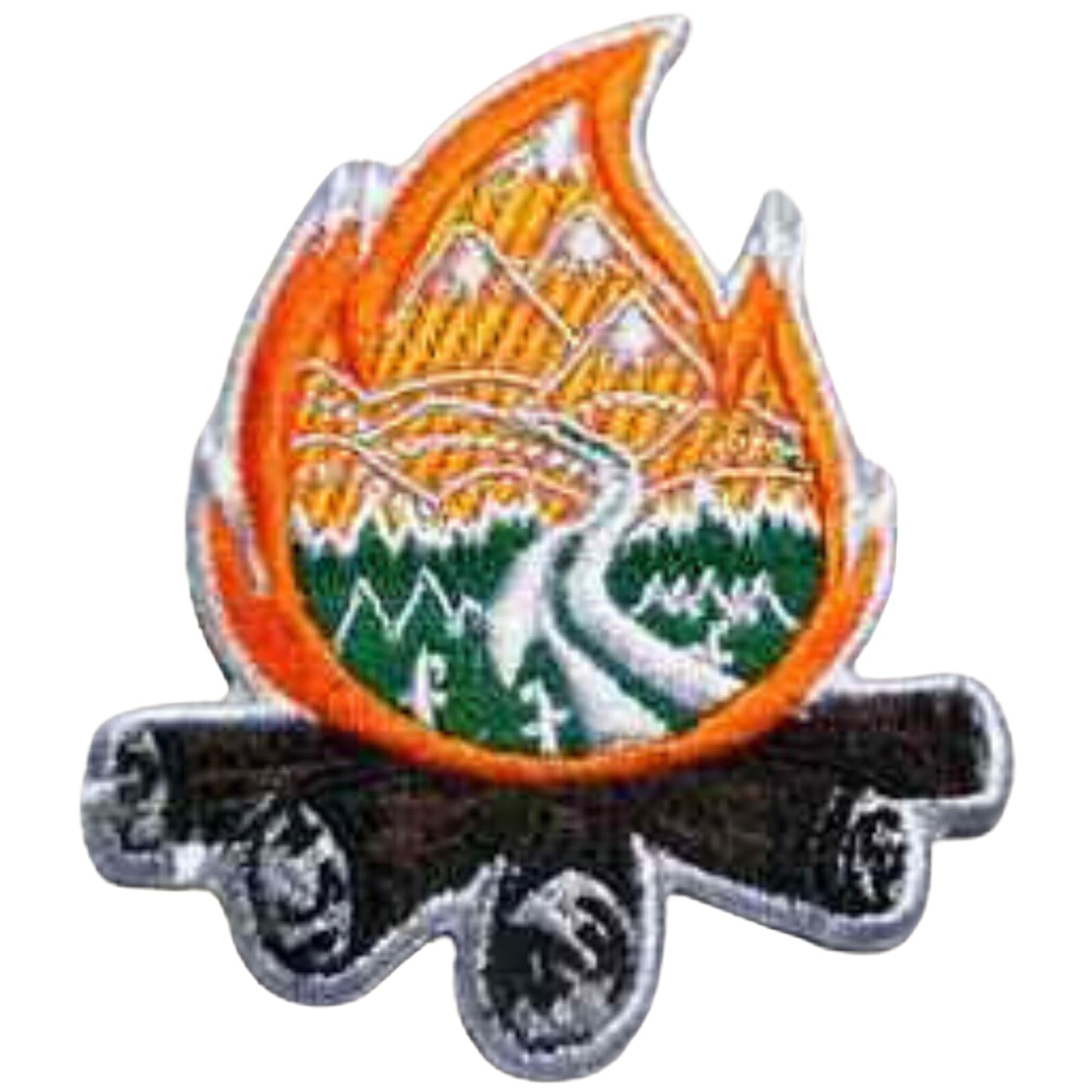 Camp Fire Embroidery Iron-On Patches for Clothing Sew-On Applique for DIY Crafts Denim Jackets Jeans Backpacks