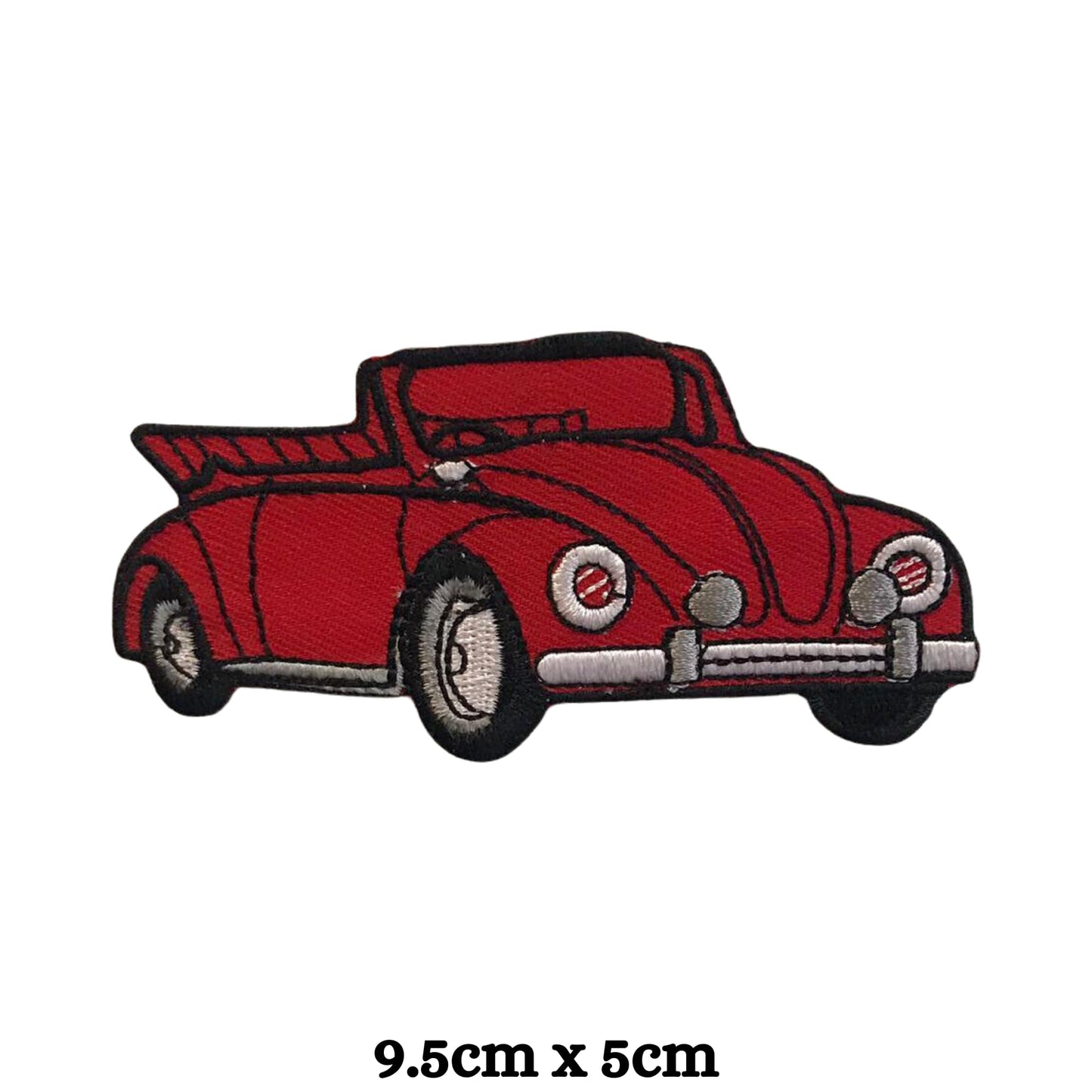 Beetle Car Embroidery Iron-On Patches for Clothing Sew-On Applique for DIY Crafts Denim Jackets Jeans Backpacks