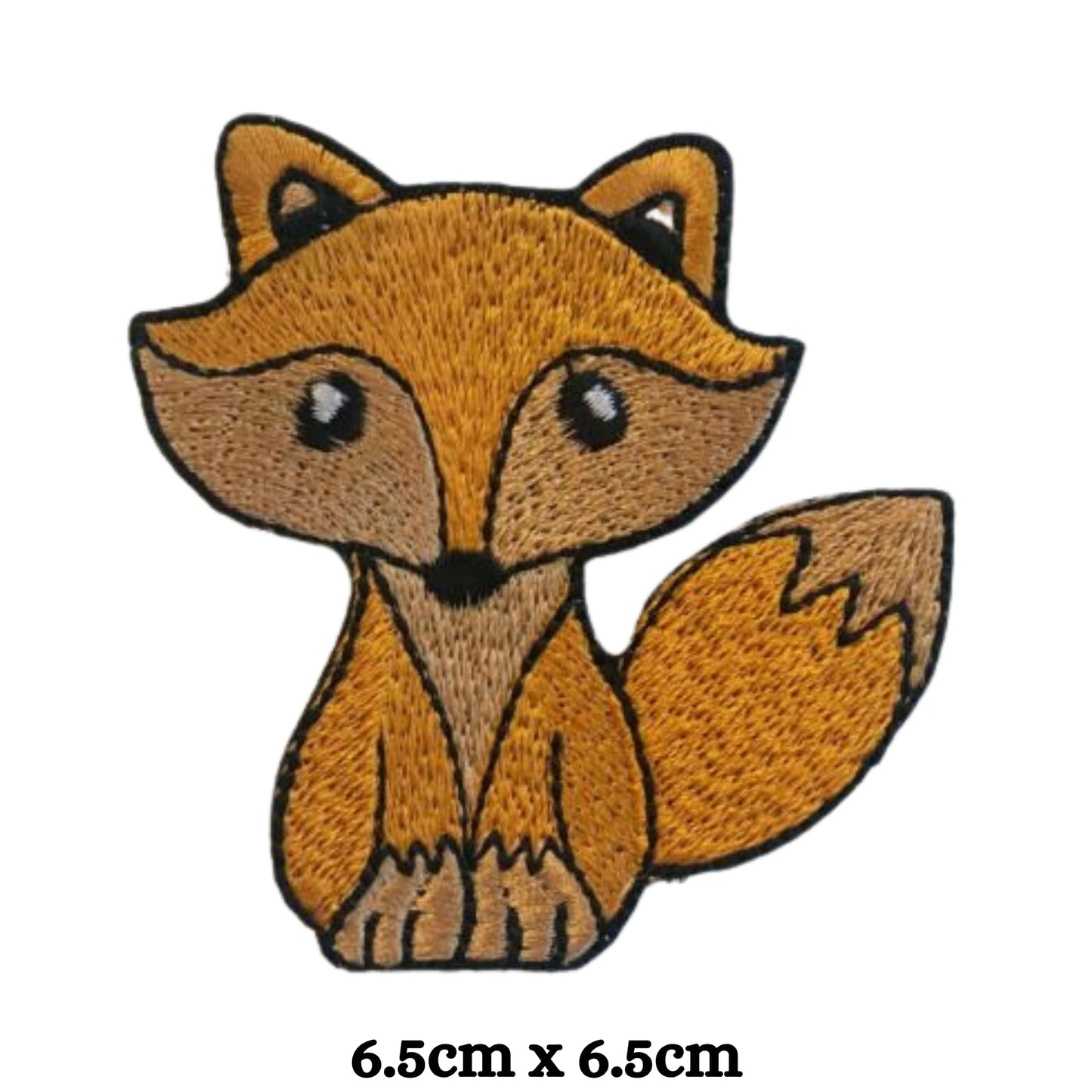 Little Fox Animal Embroidery Iron-On Patches for Clothing Sew-On Applique for DIY Crafts Denim Jackets Jeans Backpacks