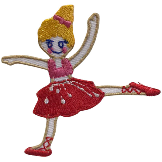 Dancing Girl Embroidery Iron-On Patches for Clothing Sew-On Applique for DIY Crafts Denim Jackets Jeans Backpacks