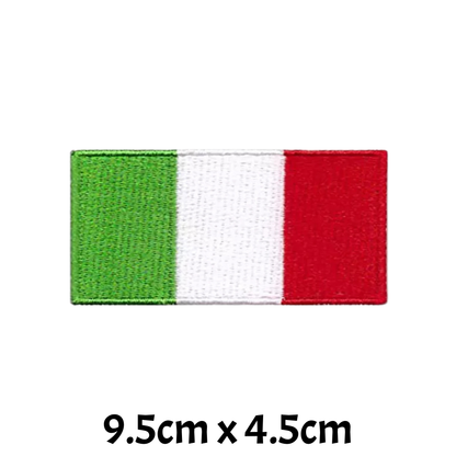 All Country Flag Patches (9.5 × 4.5 cm), Embroidered Iron-On/Sew-On National Flag Badges for Jacket, Backpack, Hat, Bags and DIY Craft (A-J)