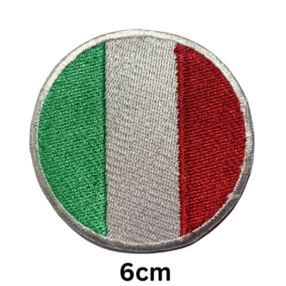 Round Flag Patch – 6cm Circular Embroidered Iron On / Sew On National Flag Badge | All Countries | Tactical Military Emblem for Hats, Jackets, Backpacks, Uniforms – Choose Your Country (A-J)