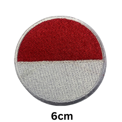 Round Flag Patch – 6cm Circular Embroidered Iron On / Sew On National Flag Badge | All Countries | Tactical Military Emblem for Hats, Jackets, Backpacks, Uniforms – Choose Your Country (A-J)