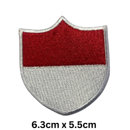Shield Flag Patch – Embroidered Iron On / Sew On Shield Shaped National Flag Badge | All Countries Available | Heraldic Crest Patch for Jacket, Backpack, Biker Vest, Uniform – Choose Your Country (A-J)