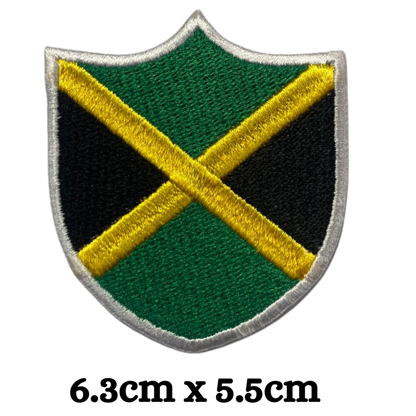 Shield Flag Patch – Embroidered Iron On / Sew On Shield Shaped National Flag Badge | All Countries Available | Heraldic Crest Patch for Jacket, Backpack, Biker Vest, Uniform – Choose Your Country (A-J)