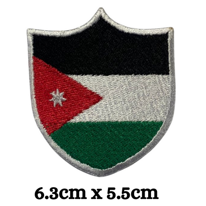 Shield Flag Patch – Embroidered Iron On / Sew On Shield Shaped National Flag Badge | All Countries Available | Heraldic Crest Patch for Jacket, Backpack, Biker Vest, Uniform – Choose Your Country (A-J)